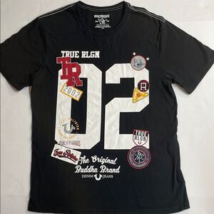 True Religion Mens Black 2002 Tshirt 2025 Sz M